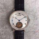 Copy Breguet Black Leather Strap Automatic Watch 41mm